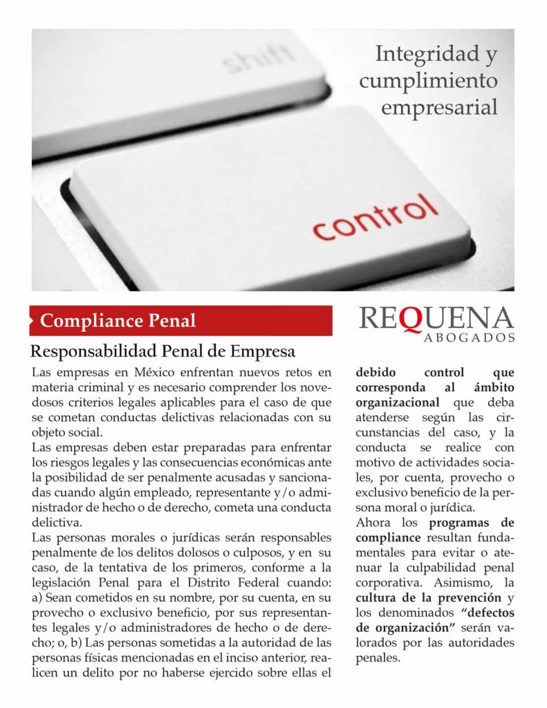 Compliance Penal: Responsabilidad Penal De Las Empresas | Carlos Requena